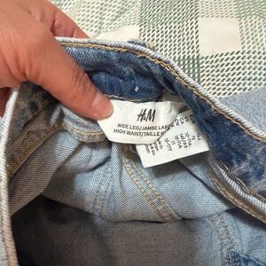 H&M Light Blue Wide Leg Jeans